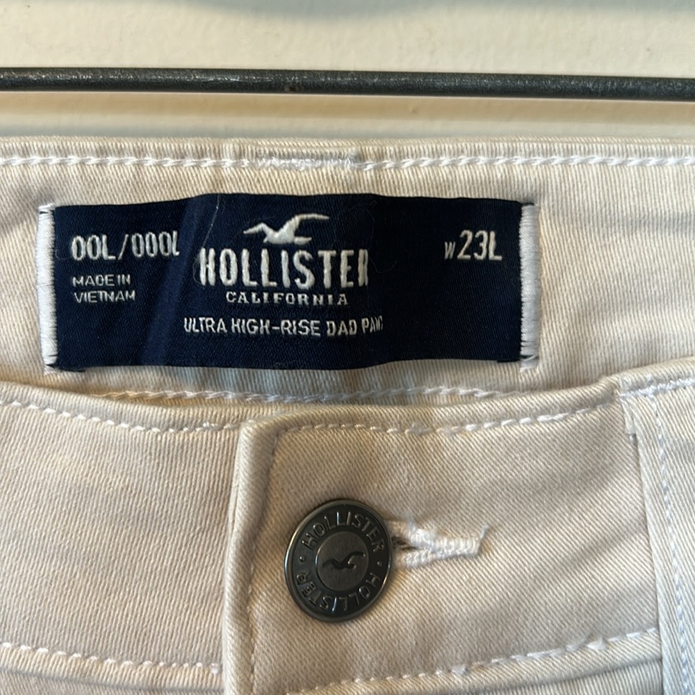 Hollister cargo pant relaxed fit cotton blend ultra high rise dad pant size 00L - Picture 4 of 6